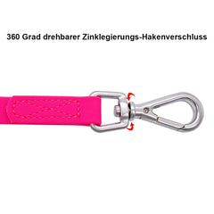 NIMBLE waterproof dog leash 15ft pink balances drills with close control in parks.