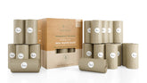 Nina Woof compostable poop bags roll packaging highlights eco-friendly cartons