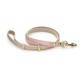 Nina Woof leather dog leash pink 4ft illustrates stylish and durable walking comfort.