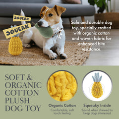 Nina Woof squeaky plush toys deliver engaging squeaks during fetch and cuddle sessions.