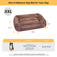 NIRDOG dog bed with non-slip bottom keeps pets secure on wood, tile, or carpet.