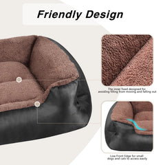 NIRDOG large dog bed coral velvet surface provides warm breathable comfort.