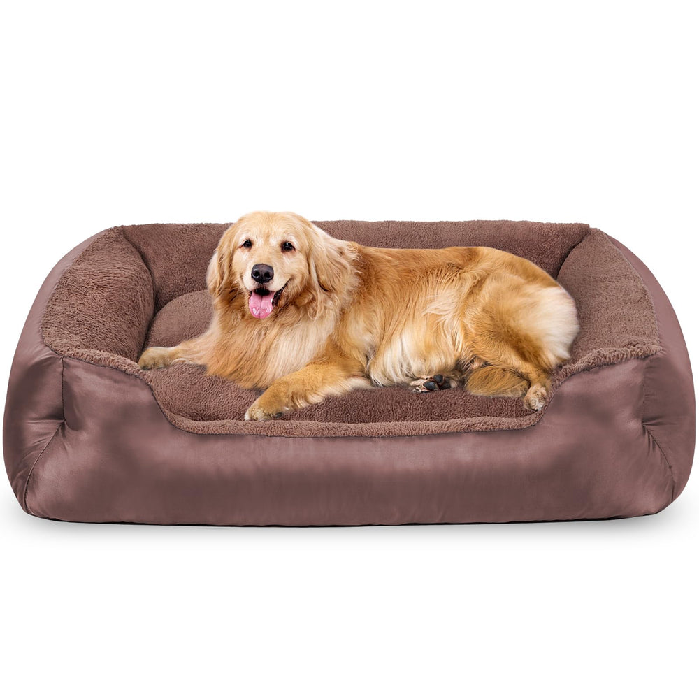 NIRDOG large dog bed top view highlighting rectangle shape for easy curling