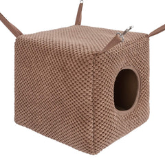 Niteangel Ferret Cozy Swing Hammock cube entrance offers easy access for safe lounging.