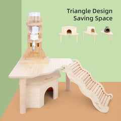 Niteangel hamster play wooden platform assembly image demonstrates straightforward setup