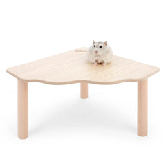 Niteangel hamster play wooden platform side view shows sturdy timber for safe climbing
