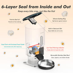 Nityers freshness lock system preserves kibble between feedings