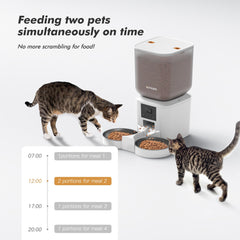 Nityers cat feeder LCD screen simplifies scheduling and monitoring meals.