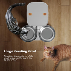 Nityers cat feeder portion control helps customize meals for pets.