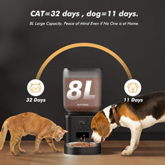Nityers LCD screen on feeder enables easy schedule setup for precise feeding