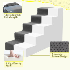 Niubya Dog Stairs easy-clean cover for quick, mud-free maintenance.
