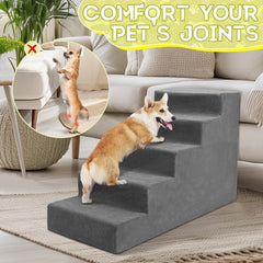 Niubya Dog Stairs fold into a bed for compact storage.