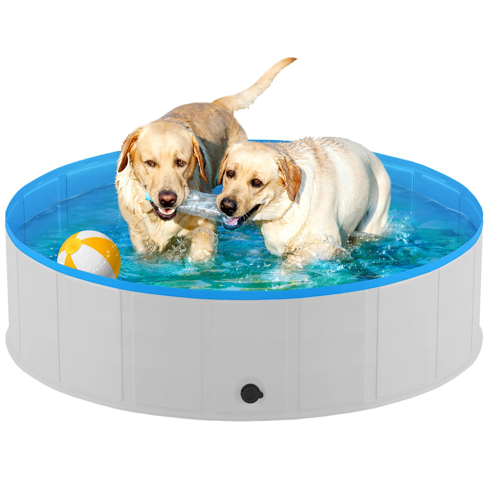 Niubya foldable dog pool setup showcases portable travel-friendly cooling for pets