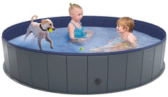 Niubya foldable dog pool unfolded setup shows quick cooling and playtime possibilities