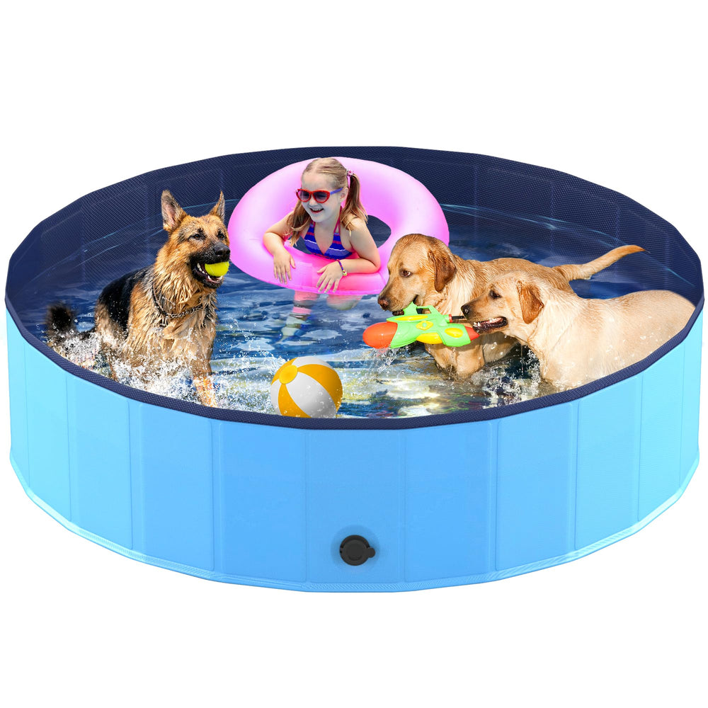 Niubya Foldable Pool shows collapsible design for travel and storage.