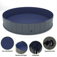 Niubya pool anti-slip bottom keeps pets stable during baths and play.