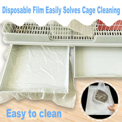 Niwaes easy-clean liner close-up shows quick replacement to save cage time.