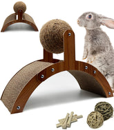 Niwaes rabbit scratch ball – durable interactive toy for play and claw grinding.