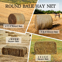 NizHome hay net fill opening 5x5ft demonstrates simple loading without tractors.