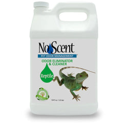 No Scent Reptile Tank Cleaner bottle demonstrates easy application for odor control.