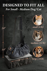 NOAH & PAW dog sling magnetic pockets hold keys and treats on the go