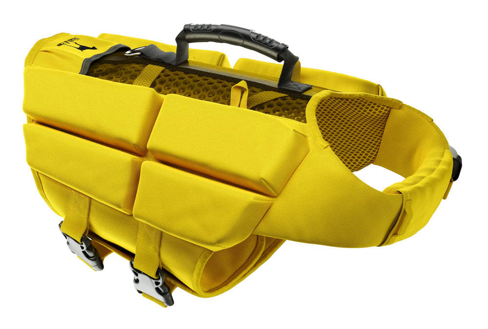NOAH & PAW dog life jacket side view with buoyant foam for stability
