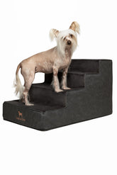 NOAH & PAW dog stairs 17-wide side view shows easy bed access for larger pets