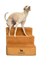 NOAH & PAW dog stairs living room side view for easy pet access.
