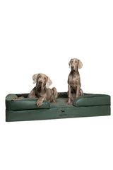 NOAH & PAW Giant Dog Bed XXL exterior view shows durable faux leather for stylish, long lasting lounging.