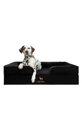 NOAH & PAW XL dog bed front view in denim supports large breeds