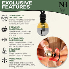 Noble Bells campanilla de collar con diseño multifacetado para mayor proyección