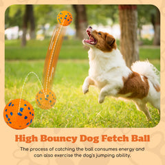 Nobleza dog balls yellow and blue popcorn colors boost visual stimulation during play.