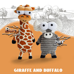 Nocciola buffalo toy withstands rough play with chew-resistant design for longer sessions.