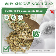Nocciola catnip toy kicker: ideal for energetic bunny-kicking sessions.