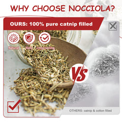 Nocciola catnip toys organic nip close-up showing pure organic catnip scent