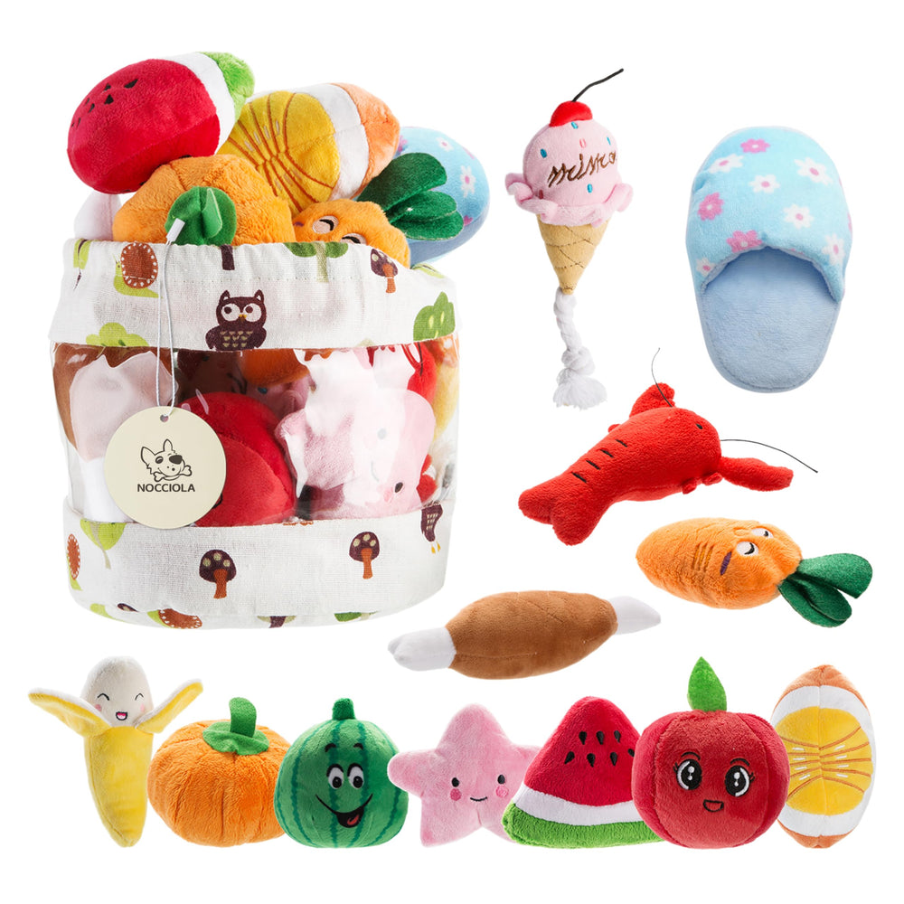 Nocciola dog squeaky toys watermelon slice for playful chewing and anxiety relief.