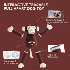 Nocciola monkey limb detach reattach encourages repeat play sessions and strengthens bonding.