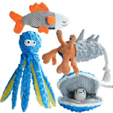 Nocciola ocean adventure octopus toy invites curious exploration and interactive play for dogs.