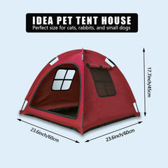 Nockovi Open Design Pet Tent interior shows pets resting comfortably