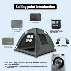 Nockovi Open Design Pet Tent removable storage enables easy cleaning.