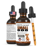 NODENS small dog hip joint liquid being poured for easy dosing and potential joint support