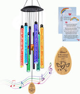 Noillow solar pet memorial wind chime pendant with paw print offers comforting remembrance at dusk
