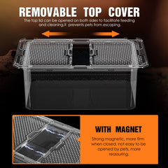 NOMOY Faunarium breathable vents ensure airflow for small pets like hermit crabs