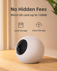 Noorio T110 360-pan-tilt view captures every corner for full-room monitoring.