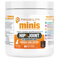 Nootie Progility Mini hip-joint chew closeup showing tasty mobility-support chews.
