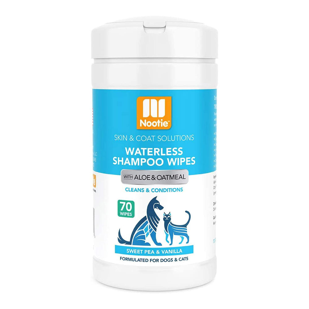 Nootie Waterless Shampoo Wipes packaging ready for quick refresh between baths