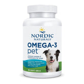Nordic Naturals Omega-3 Pet unflavored bottle supports heart and coat health in dogs