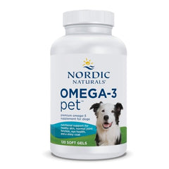 Nordic Naturals Omega-3 Pet unflavored softgels for daily dog wellness and coat care