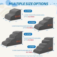 Nordjager dog stairs waterproof back layer protects against accidents during use.