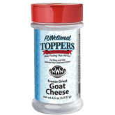 Northwest Naturals freeze-dried goat cheese topper packaging highlights human-grade ingredients for easy feeding.